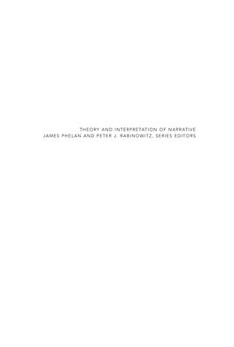 Theory and Interpretation of Narrative James Phelan And