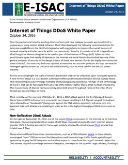 Internet of Things Ddos White Paper