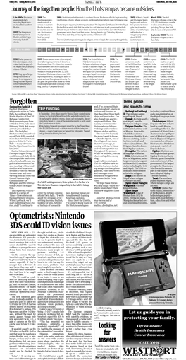 Optometrists: Nintendo 3DS Could ID Vision Issues NEW YORK (AP) — U.S