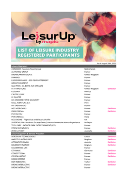 Leisure Operators 24INDOOR