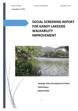 Social Screening Report September 2016