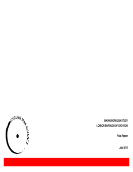 BIKING BOROUGH STUDY LONDON BOROUGH of CROYDON Final