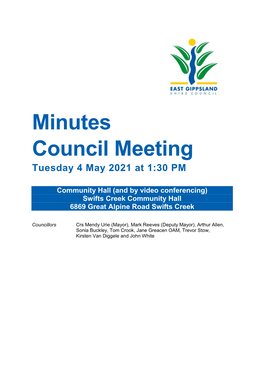 Open Council Meeting Minutes 04/05/21