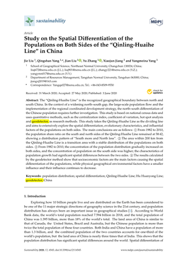 Study on the Spatial Differentiation of the Populations on Both Sides Of