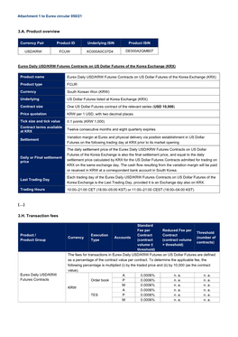 Anlage 2 Attachment 1 to Eurex Circular Xx 21