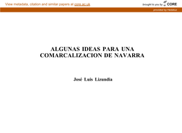 Algunas Ideas Para Una Comarcalización De