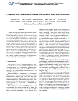 Learning a Deep Convolutional Network for Light-Field Image Super-Resolution