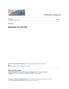 Bellwether 54, Fall 2002