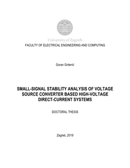 Small-Signal Stability Analysis of Voltage Source Converter Based High-Voltage Direct-Current Systems