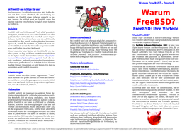 Warum Freebsd? - Deutsch