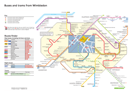 Buses and Trams from Wimbledon