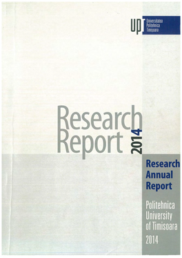 Research Annual Report Politehnica University of Timisoara 2014