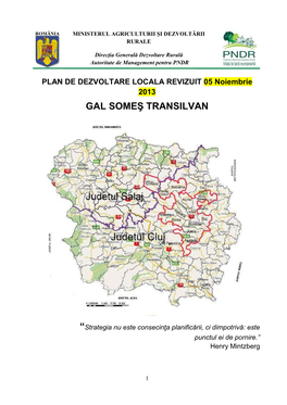 Strategia De Dezvoltare Locala Revizuita La Data De 05.11.2013