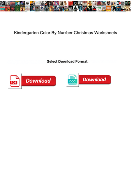 Kindergarten Color by Number Christmas Worksheets