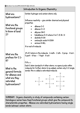 91165 Organic Chemistry Cornell Notes