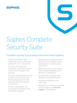 Sophos Complete Security Suite