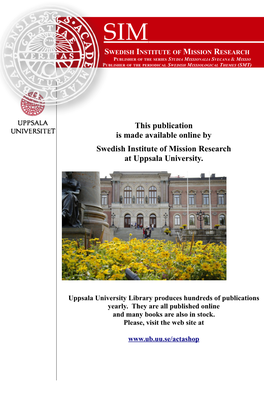 This Publication Is Made Available Online by Swedish Institute Of