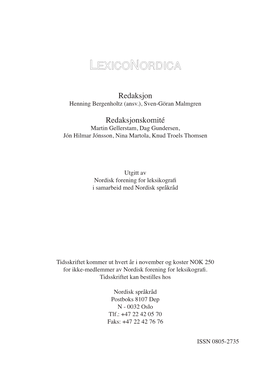 Lexiconordica