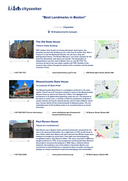 Best Landmarks in Boston