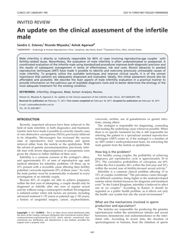 An Update on the Clinical Assessment of the Infertile Male