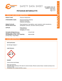 Potassium Metabisulfite