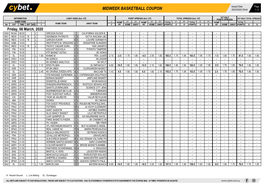 Midweek Basketball Coupon 05/03/2020 09:44 1 / 2