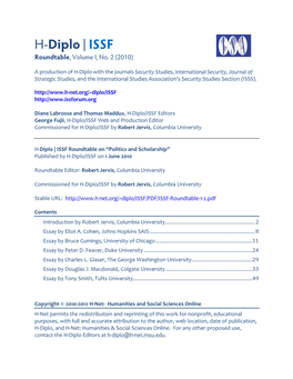 H-Diplo/ISSF Roundtable, Vol. 1, No. 2 (2010)