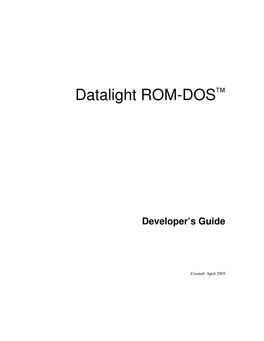 Datalight ROM-DOS™
