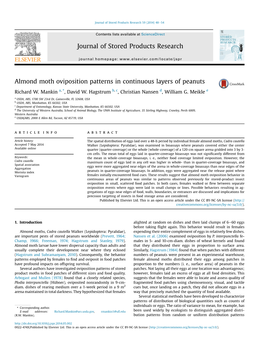 Almond Moth Oviposition Patterns in Continuous Layers of Peanuts