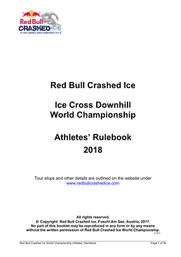 Red Bull Crashed Ice Ice Cross Downhill World Championship