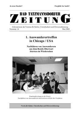 BAD TATZMANNSDORFER ZEITUNG August 1992