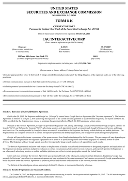 United States Securities and Exchange Commission Form