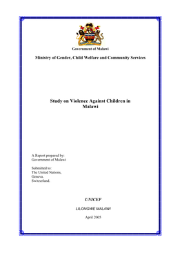 Study on Violence Against Children in Malawi