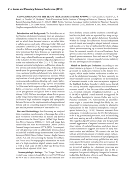 Geomorphology of the Tempe Terra Lobate Debris Aprons