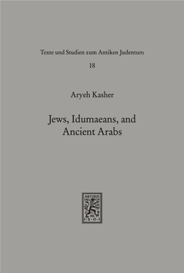 Jews, Idumaeans, and Ancient Arabs