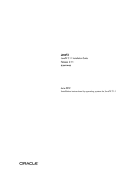 Javafx Javafx 2.1.1 Installation Guide Release 2.1.1 E20474-05