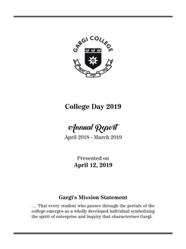 Annual Report April 2018 - March 2019