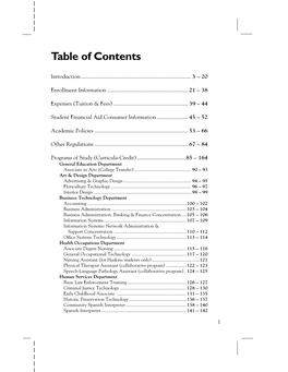 Table of Contents