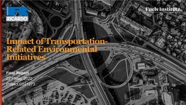 Impact of Transportation-Related Environmental