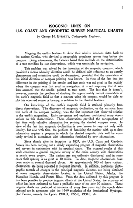 ISOGONIC LINES on U.S. COAST and GEODETIC SURVEY NAUTICAL CHARTS by George H