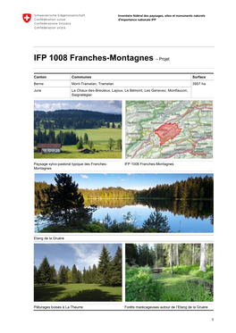 IFP 1008 Franches-Montagnes – Projet