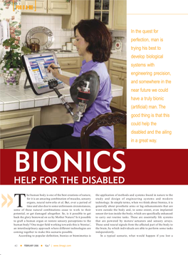 Bionics Help for the Disabled