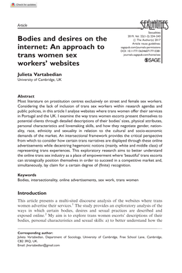 An Approach to Trans Women Sex Workers' Websites