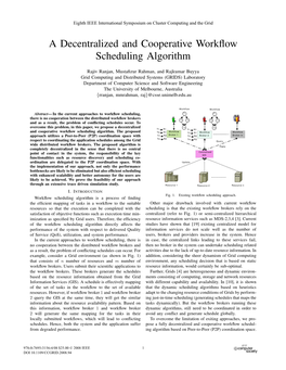 A Decentralized and Cooperative Workflow Scheduling Algorithm