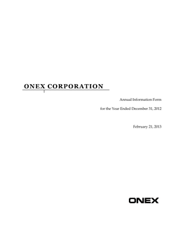 Onex Corporation