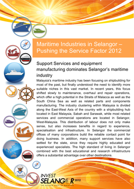 Maritime Industries in Selangor – Manufacturing and Services 2012 Final