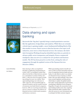 Data Sharing and Open Banking