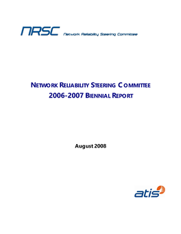 ATIS-0100023, Network Reliability Steering Committee 2006-2007