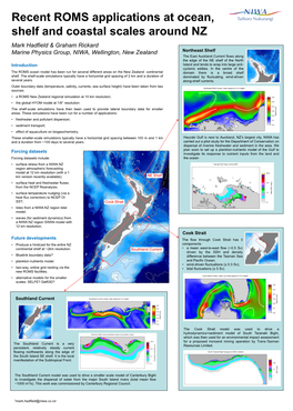 Mark Hadfield & Graham Rickard Marine Physics Group, NIWA