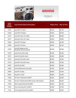 May 1, 2018 Price List What's Changing.Xlsx